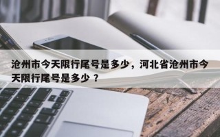 沧州市今天限行尾号是多少，河北省沧州市今天限行尾号是多少 ？