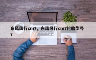 东风风行cm7，东风风行cm7轮胎型号 ？