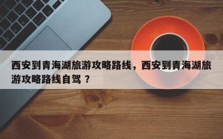 西安到青海湖旅游攻略路线，西安到青海湖旅游攻略路线自驾 ？