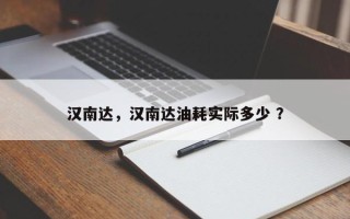 汉南达，汉南达油耗实际多少 ？