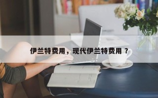 伊兰特费用，现代伊兰特费用 ？