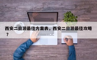 西安二日游最佳方案表，西安二日游最佳攻略 ？